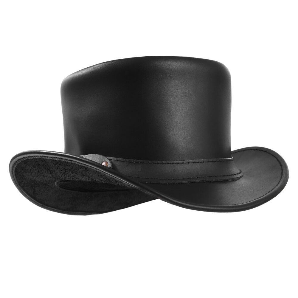 8866 Top Hat & Stylish Costume Handmade Cowhide Leather Waterproof
